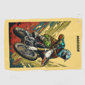 Aangepaste naam Motocross Golfhanddoek (Horizontaal)
