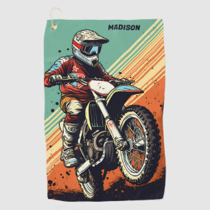 Aangepaste naam Motocross Golfhanddoek