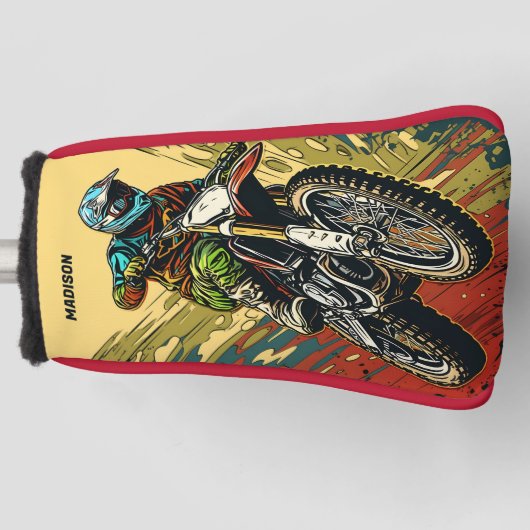 Aangepaste naam Motocross Golfheadcover (Voorkant)