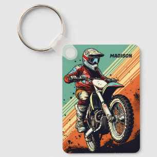 Aangepaste naam Motocross Sleutelhanger