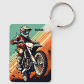 Aangepaste naam Motocross Sleutelhanger (Achterkant)