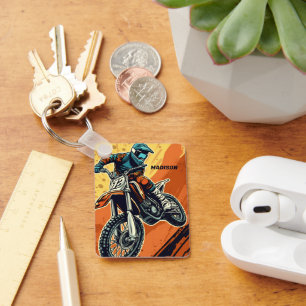 Aangepaste naam Motocross Sleutelhanger