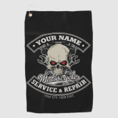 Aangepaste NAAM motorfiets Golfhanddoek (Voorkant)