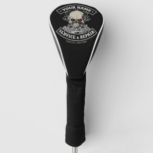 Aangepaste NAAM motorfiets Golfheadcover (Voorkant)