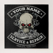 Aangepaste NAAM motorfiets Legpuzzel (Verticaal)