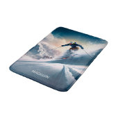Aangepaste naam Mountain Skier Badmat (Gekanteld)