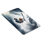 Aangepaste naam Mountain Skier Magneet (Rechterzijde)