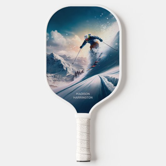Aangepaste naam Mountain Skier Pickleball Paddle (Voorkant)