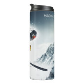 Aangepaste naam Mountain Skier Thermosbeker (Geroteerd rechts)