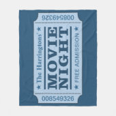 Aangepaste naam "Movie Ticket" fleece deken (Voorkant)