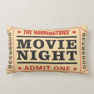 Aangepaste naam: "Movie Ticket" werpen kussens