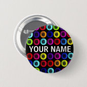 Aangepaste naam Multicolor Dandelions Button (Voorkant /achterkant)