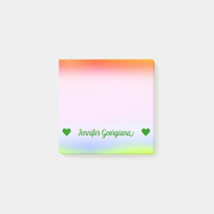 Aangepaste naam; Multicolored regenboogachtige pat Post-it® Notes