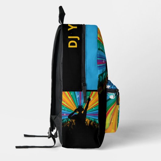 Aangepaste naam Music DJ Bedrukte Rugzak (Links)