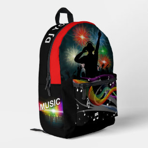 Aangepaste naam Music DJ Bedrukte Rugzak
