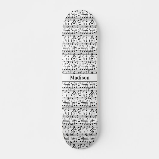 Aangepaste naam Musical Notes Skateboard (Voorkant)