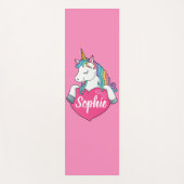 Aangepaste naam, Muts Unicorn Yoga Mat (Voorkant)