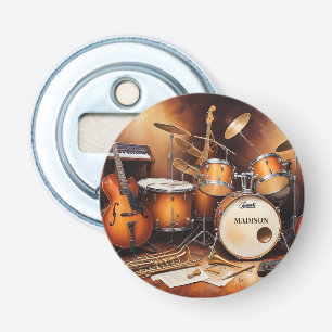 Aangepaste naam Muziekinstrumenten Button Flesopener
