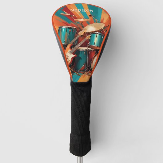 Aangepaste naam Muziekinstrumenten Golfheadcover (Voorkant)