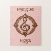 Aangepaste naam Muzikale Clef Note Legpuzzel (Verticaal)