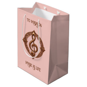 Aangepaste naam Muzikale Clef Note Medium Cadeauzakje