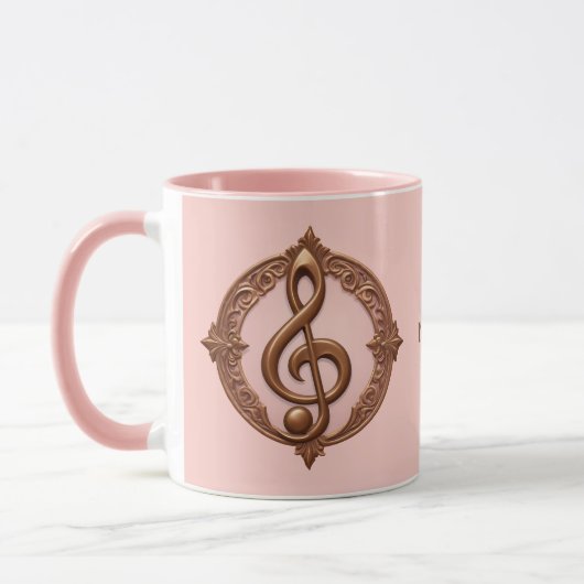 Aangepaste naam Muzikale Clef Note Mok (Links)