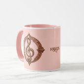 Aangepaste naam Muzikale Clef Note Mok (Voorkant links)