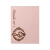 Aangepaste naam Muzikale Clef Note Notitieblok (Gedraaid)