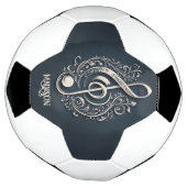 Aangepaste naam Muzikale Clef Note Voetbal (Gedraaid)