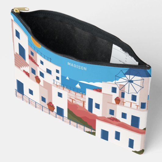 Aangepaste naam Mykonos Griekenland Etui (Open)