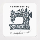 Aangepaste Naam Naaimachine Ontwerp Stof Kleding Labels (Design 1)