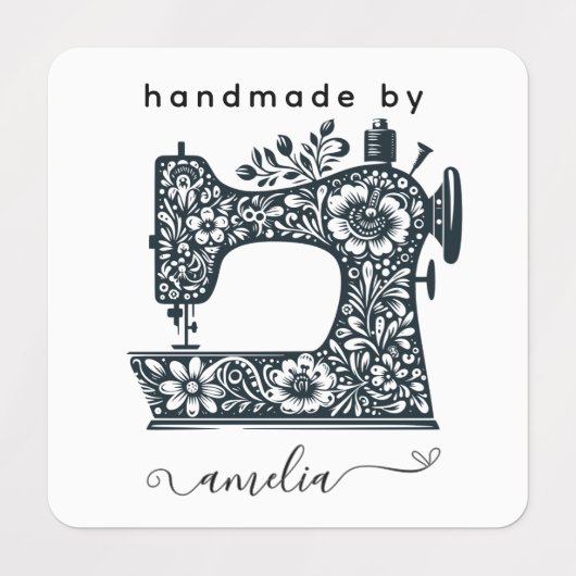 Aangepaste Naam Naaimachine Ontwerp Stof Kleding Labels (Design 1)