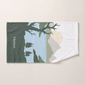 Aangepaste naam Natuur Illustratie Bad Handdoek (Handdoek)