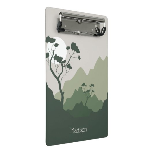 Aangepaste naam Natuur Illustratie Mini Klembord (Schuin)