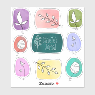 Aangepaste naam Natuur Journal-stickers Sticker