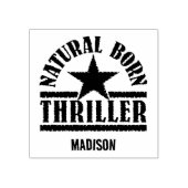 Aangepaste naam natuurlijke Born Thriller Rubberstempel (Afrduk)