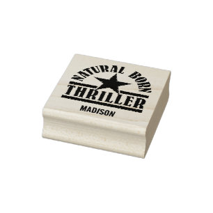 Aangepaste naam natuurlijke Born Thriller Rubberstempel