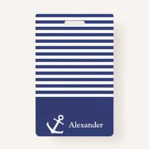 Aangepaste naam Nautical Anchor Badge