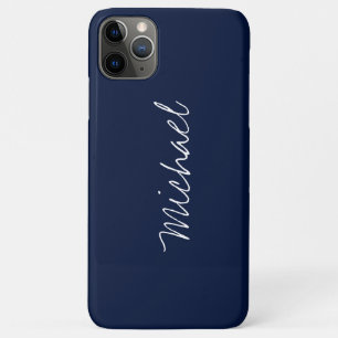 Aangepaste naam Navy Blue iPhone 11 Pro Max Hoesje