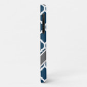 Aangepaste naam Navy Blue & Gray Lattice Case-Mate iPhone Case (Achterkant/links)