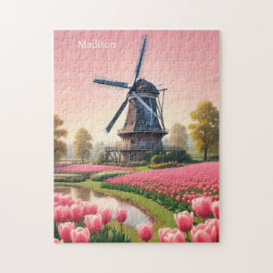 Aangepaste Naam Nederland Windmolens Legpuzzel