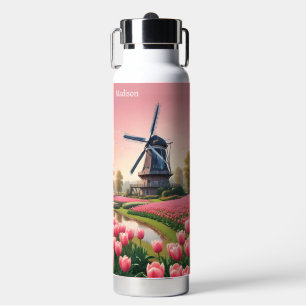 Aangepaste Naam Nederland Windmolens Waterfles