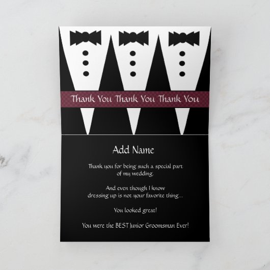 Aangepaste naam NEFJE junior bruidsjonker bedankt (Binnen)