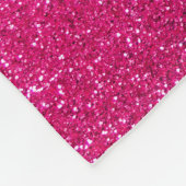 Aangepaste naam neon hot roze glitter hot roze str fleece deken (Hoek)
