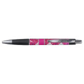 Aangepaste naam neon hot-roze glitter penseeltttan pen (Achterkant)
