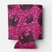 Aangepaste naam neon hot-roze glitterolifanten blikjeskoeler (Achterkant)
