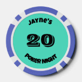 Aangepaste naam Neon Lights Poker Chips (Achterkant)