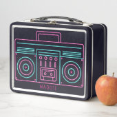 Aangepaste naam Neon Retro Cassette Player (In situ)