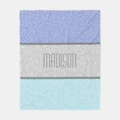 Aangepaste Naam Nep Glitter Bling Fleece Deken (Voorkant)