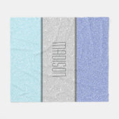 Aangepaste Naam Nep Glitter Bling Fleece Deken (Voorkant (Horizontaal))
